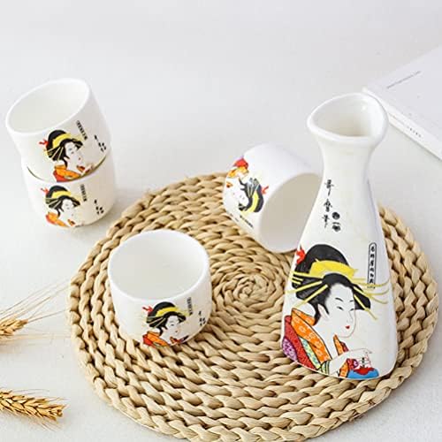 Doitool Cup kafe Set za kafu Tradicionalni japanski set za čaše: 1 Set ručno oslikano dizajn keramičke tokkuri