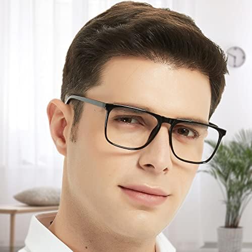 Wemootants Prevelike naočale za čitanje za muškarce Square Reader Light Fashion Readers 1.0 1,25 1,5 1,75
