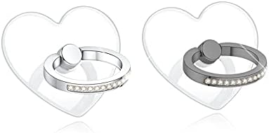 lenoup transparentni Držač prstena za mobilni telefon za srce,postolje za držanje prstena za prstenje, Bling