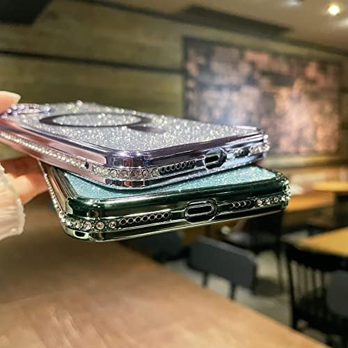 CyBroowl iPhone 11 Glitter Case [kompatibilan sa magsafe] Lagana i luksuzna postavljanje slatkog blagih