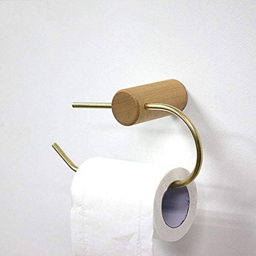 WSZJJ zidni držač toaletnog papira,zidni multifunkcionalni zidni prsten za peškire od punog drveta bez Punch-a