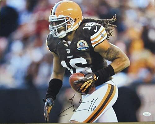 Josh Cribbs Cleveland Browns potpisan / Autographirano 16x20 FOTO JSA 164097 - AUTOGREM NFL Photos