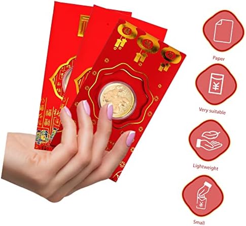 YARNOW 6kom 2023 torbice Deccor Zodijak Hongbao prilike reljefne torbe zalihe pokloni et Coin papir Hong