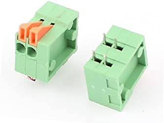X-DREE 10kom KF141R 2pozicija 2,54 mm nagib 4 opružni terminalni blokovi konektori 150v 2a(10kom KF141R
