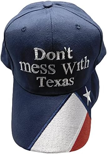 Ne miješajte se sa Teksasom sa Texas zastavom na Bill mornarici plavi pamuk podesiva kapa poklopac kapu