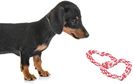 Barleygoo 3pcs Valentinovo uže za pse u konopci za pse u obliku izdržljive igračke za žvakanje za male do