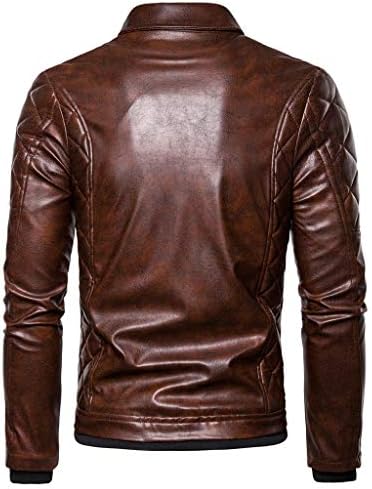 Momker muške jakne kože zimske punk kožne retro kaput muški patentni parni džep ovratnik gotičke zimske