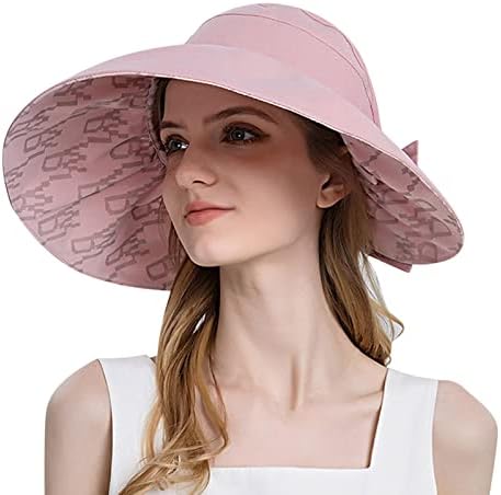 Sunčani šeširi za žene široki rub Ženski šešir Široka široka ručica Hat sa dvostrukom bočnom nožnom rukom