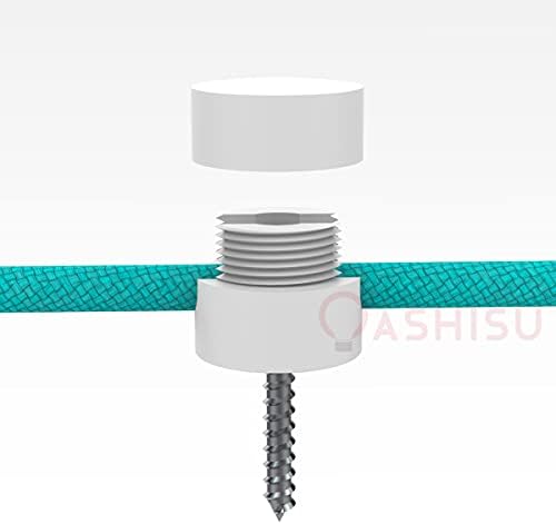 Oashisu Swag Privjesna kuka 3 paketa Lamp Hook Bijela za tkaninu električni kabl kablovski luster plafonska