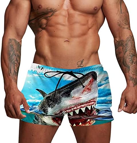 Kratke hlače za muškarce muške novitete Swimtrunks Quick Dry 3D štampane mrežaste kratke hlače za plažu