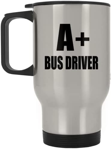 Dizajnirajte vozač + autobus, srebrna putnička špica 14oz nehrđajući čelik izolirani prevoz, pokloni za