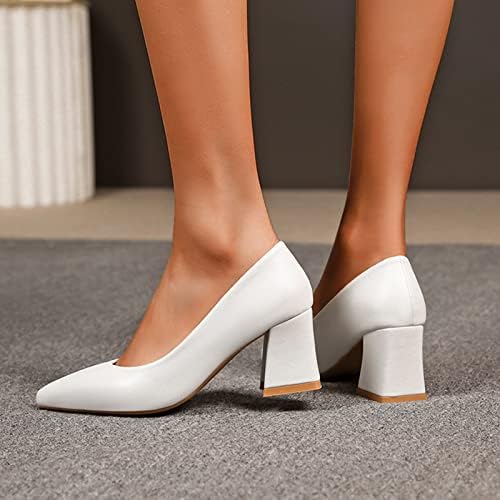 SNGSHJ pumpe cipele blok sandale na petu sandale na petu dame u britanskom stilu jednobojne kože crne sandale
