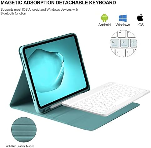 BQSS iPad futrola za tastaturu 10. generacije 10,92022, tanka futrola za pametnu tastaturu za iPad 10. generacije