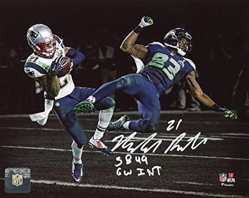 Malcolm Butler Patriots potpisao je SB 49 GW Int Reclibed reflektora 8x10 JSA - AUTOGREMENT NFL fotografije