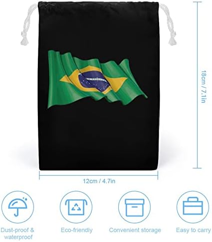 Brazil zastava platnene torba za pohranu za ponovno punjenje vrećica za pucanje vrećica za kućnu torbu za