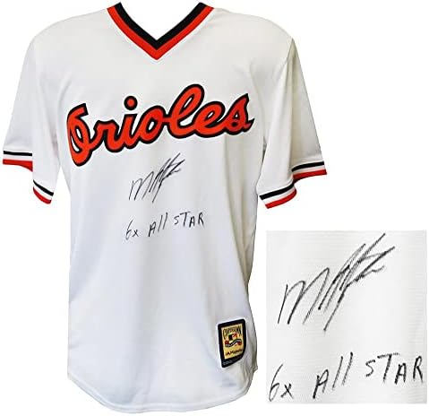 Miguel Tejada potpisao je Baltimore Orioles Majestic Coopertortown Kolekcija bijela replika dres W / 6X All Star - autogramirani MLB dresovi