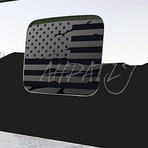 Ahpatlj stražnji srednji prozor uznemiren američka zastava Vinil naljepnica kompatibilna sa i uklapa se F150 F250 F350, mat crna