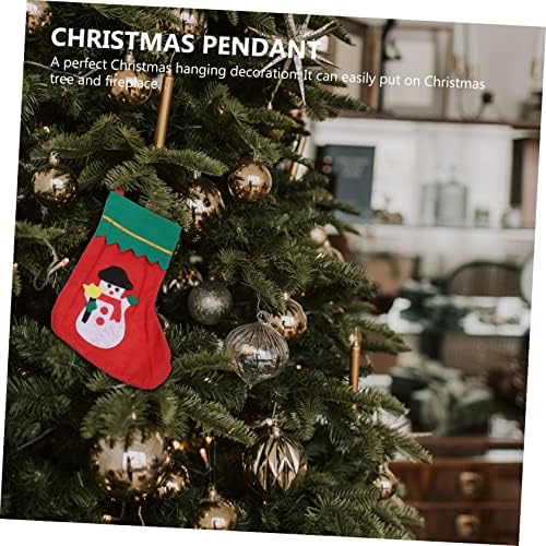 Valiclud 6pcs Božićne čarape Crvene čarape Božićni dekor Mini božićno drvce Santa Claus Čarape Božićne čarape