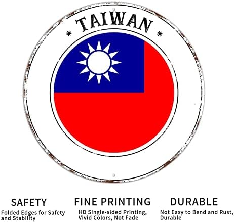 Tajvan aluminijski metalni vijenac potpisuje tajvan Nacionalna zastava aluminijumski okrugli limenki znakovi