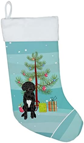Caroline's Wires WDK3007CS Doodle crno-bijelo 2 Božićne božićne čarape, kamin Viseći čarape Božićna sezona