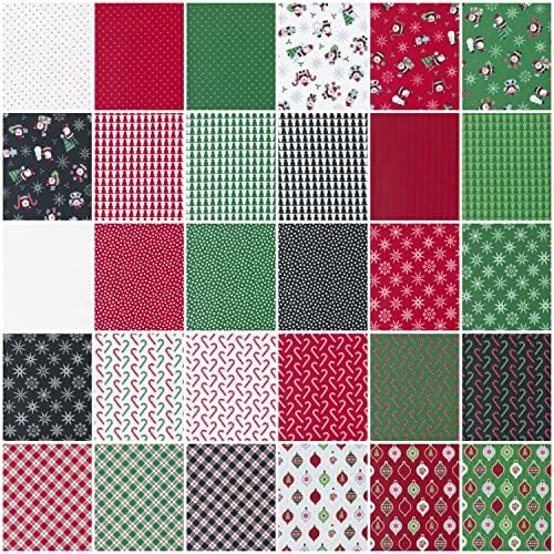 Moda Fabrics Candy Cane Lane Charm Pack do aprila Rosenthal iz uzoraka prerijske trave; 42-5 prerezani kvadrati