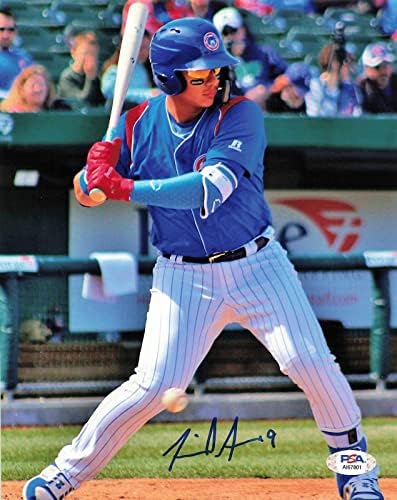 Miguel Amaya potpisao 8x10 FOTO PSA / DNK Chicago Cubs Autographing - autogramene MLB fotografije