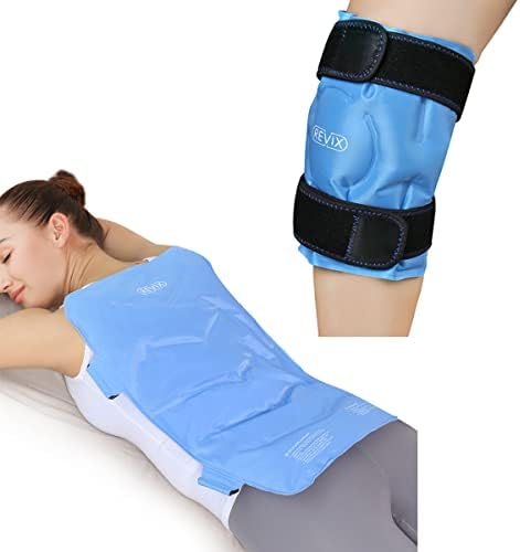 REVIX Ice Pack za ublažavanje bolova u koljenu, Gel za višekratnu upotrebu Ice Wrap za povrede nogu i REVIX