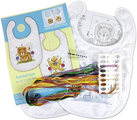 Dizajnerski radovi zanata Janlynn Oprezan za Cross Stitch Baby Bib Kit, ABC Fun