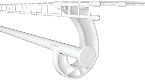 Nosač za pribor za superLide viseći ormar za viseći bar za oblaganje žice, bijelo, 3,9 x 0,9 x 5,8 inča