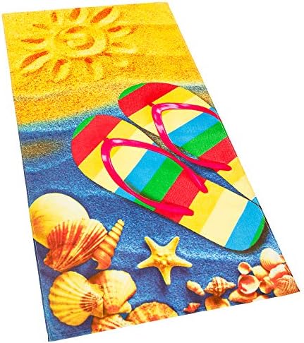 Svrsta sandale Flip Flop Sunčana obala 30 x 60 inča ručnik za plažu pamuk