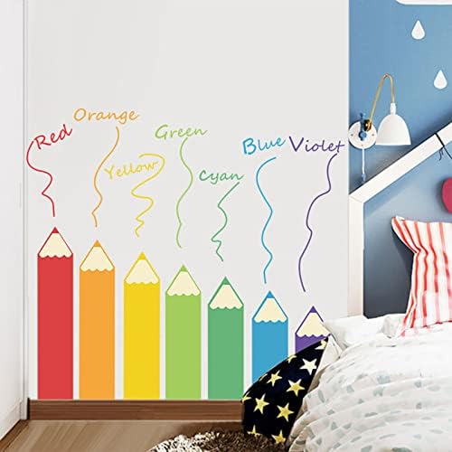 Zidni dekor igraonice dječija soba, zidne naljepnice za dječje sobe umjetnička zidna naljepnica bojice zidne