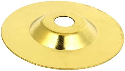 X-DREE 100mm 4 Dia. Staklo Tile Diamond Cup poliranje brusni točak disk zlatni ton (100mm 4' 'Diám. Cristal