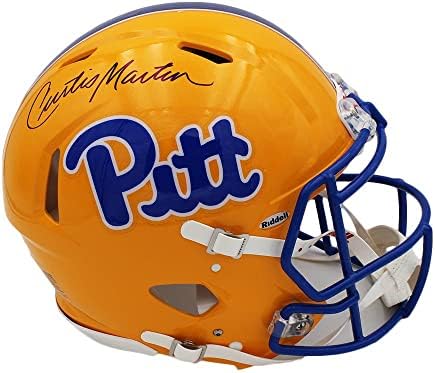 Curtis Martin potpisao Pittsburgh Panthers Speed Authentic NCAA kacige sa autogramom za koledž