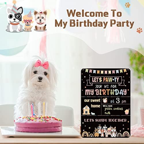 Pas rođendan tabla Boho Rainbow tematske pas rođendan fotografija rekviziti pas prekretnica tabla znak za