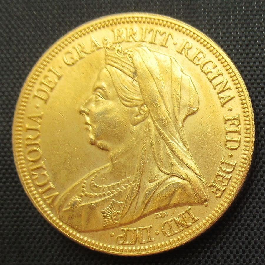 British £ 5 1893 strana replika pozlaćena kovanica pozlaćena