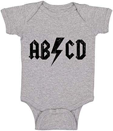 ABCD abeceda Rock and Roll Slatki smiješni jedan komad udoban bodysuit s kratkim rukavima