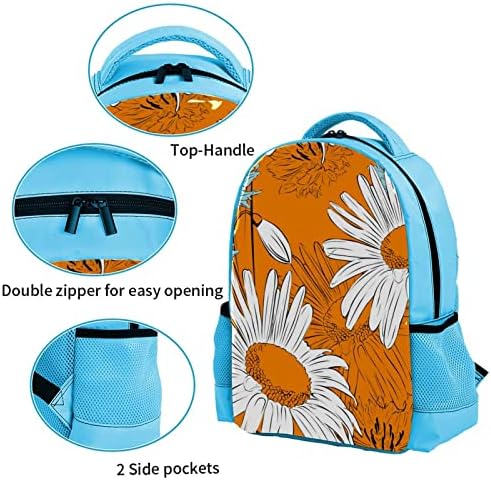 VBFOFBV ruksak za laptop, elegantan putni ruksak casual pad paketi na ramenu za muškarce, narančasto bijela