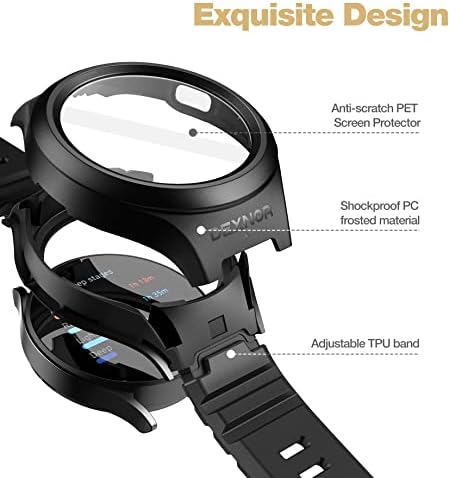 Dexnor za Galaxy Watch 4, Galaxy Watch 5 slučaj sa bendom 44mm, [ugrađeni podesivi bend & amp; zaštitnik