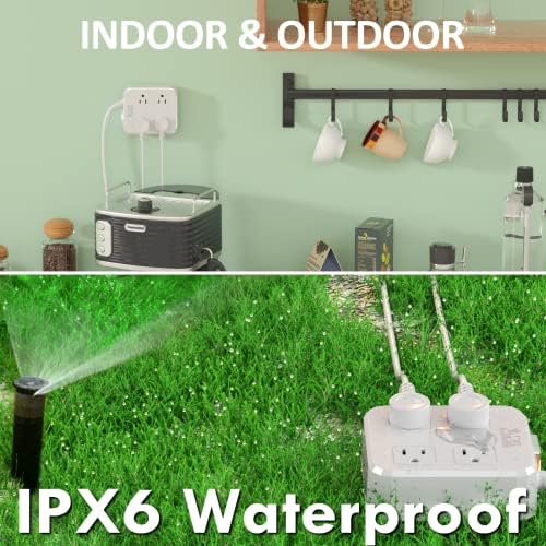 IPX6 Vanjska električna traka otporna na vremenske uslove, vodootporna zaštita od prenapona sa 4 široke