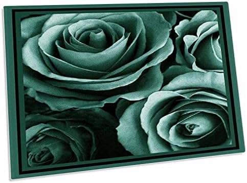 3Droza Izbliza Dreamy Rich Teal Green Rose Buket - Desk Pad Place Mats