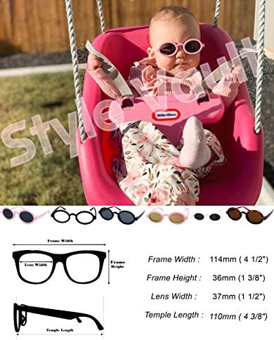 Style Vault KD31 baby Infant Toddler uzrast 0-18 mjeseci tanke ovalne Retro naočare za sunce
