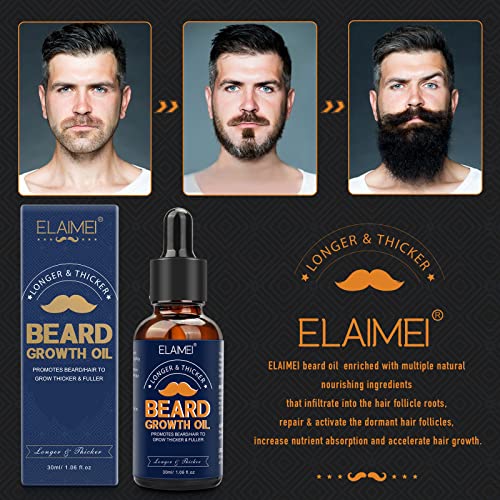 Serum za rast brade Fast Growing, ulje za bradu za bradu punije i guste, Serum za bradu, brkovi tretman