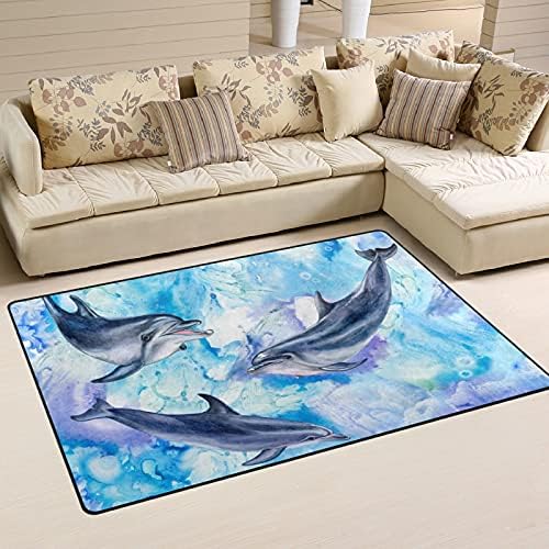 Morski plavi delfini veliki meki tepisi rasadnik Playmat prostirka za prostirku za djecu soba za igru spavaća