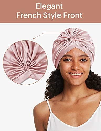 LilySilk Mulberry Silk kapa za spavanje za kosu, 19 Momme Silk Bonnet sleeping Hair Wrap za žene sa