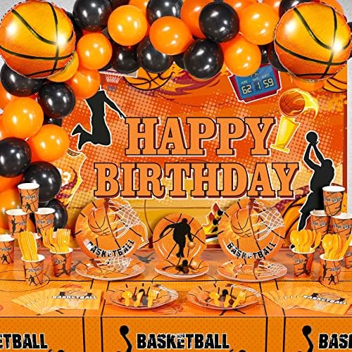 167 kom košarkaška Rođendanska zabava dekoracija zalihe 2 košarkaška tema stolnjak Košarka pozadina 52 košarkaški