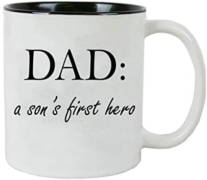 Tata: sinov prvi heroj-mama: sinova prva ljubav - 11-unca Bijela sublimacija keramička kafa Za roditelje