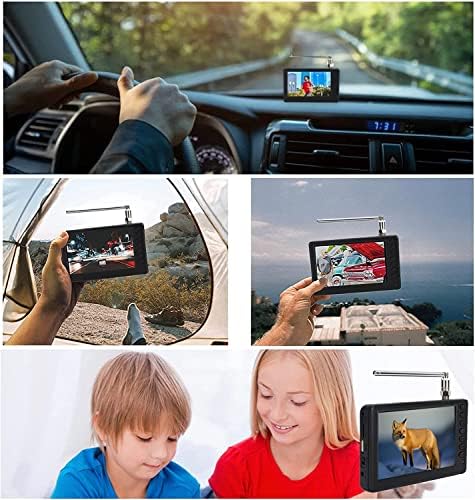 Yoidesu 5 inčni prijenosni TV, 1080p ATSC Pocket Digitalni auto TV analogni TV sa punjivim baterijom za