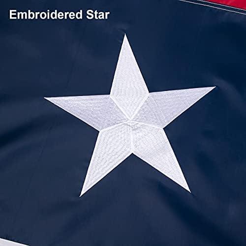 Teksaška zastava na otvorenom - teška najlonska teksaška državne zastave sa izvezemnim zvijezdama, šivene
