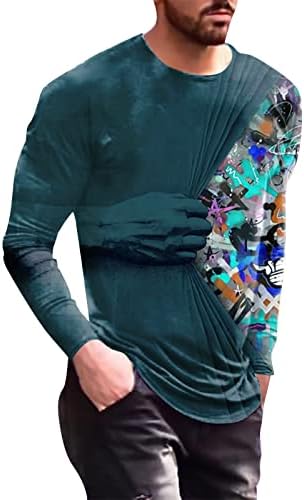 Xxbr Muns vojnik dugih rukava Fall Street 3D digitalni print T Majica Atletic Workout Regularni FIT MUSCLE