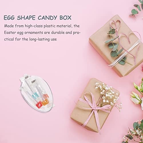 DiDiseaon vjenčani dekor 6pcs Clear Candy kutije za uskrsnu jaja Uskršne bombone plastične kutije u obliku